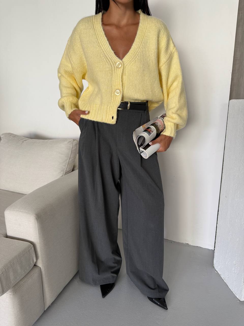 Button detail V Neck