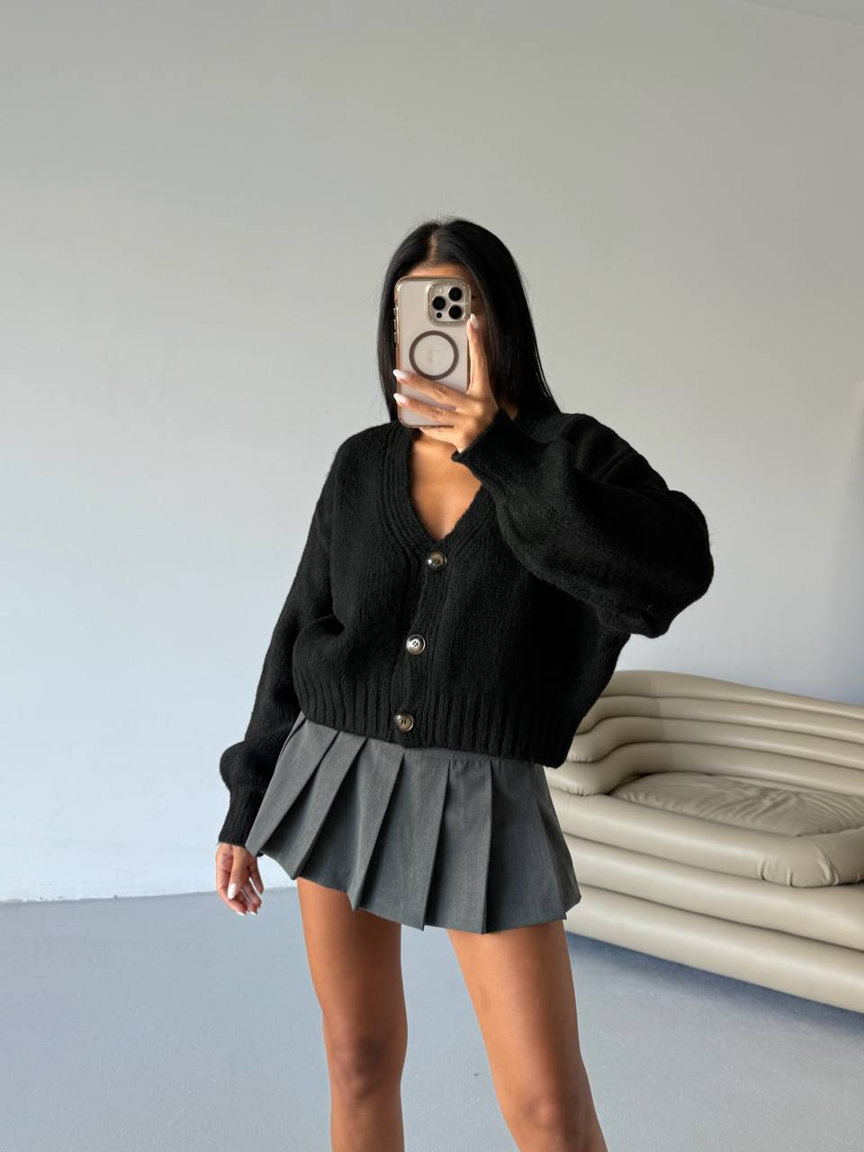 Button detail V Neck